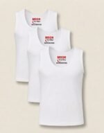 Moon Sleeveless Vest – White