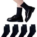Kids School Sock- Pack of 4 Pairs-Black